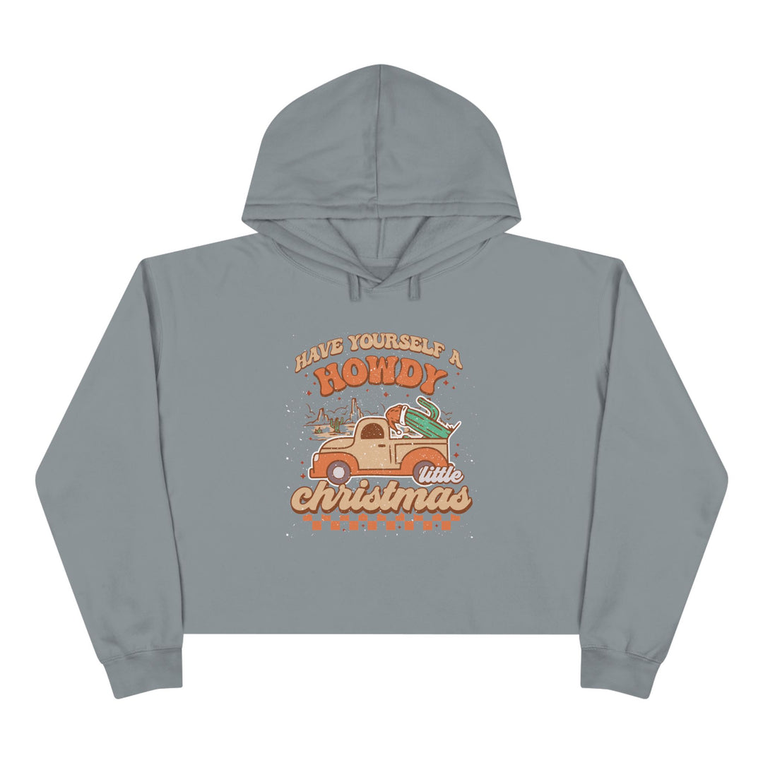 Howdy Christmas - Crop Hoodie