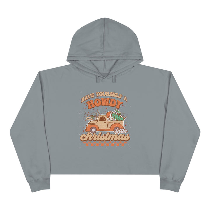 Howdy Christmas - Crop Hoodie