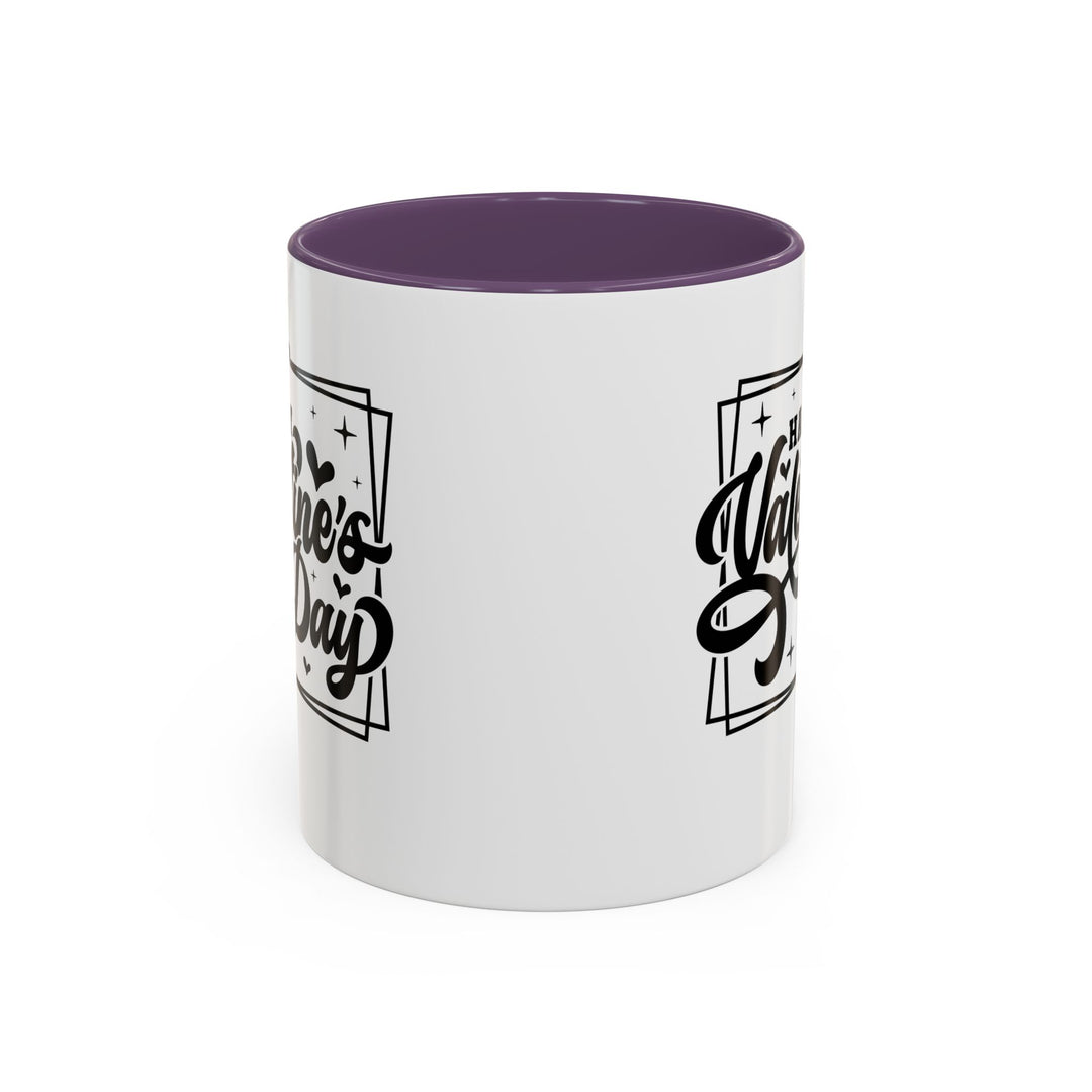Happy Valentine's Day W/Hearts - Accent Coffee Mug (11, 15oz)