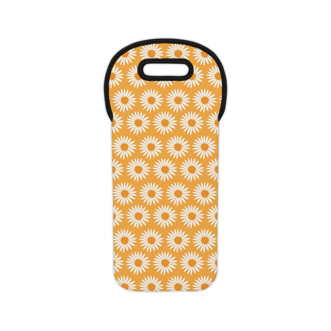 Yellow Sunflower Pattern - Wine Tote Bag