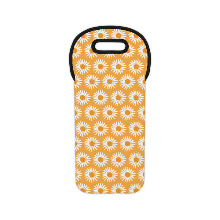 Yellow Sunflower Pattern - Wine Tote Bag