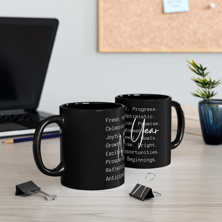 New Year Optimism - Black Mug (11oz, 15oz)