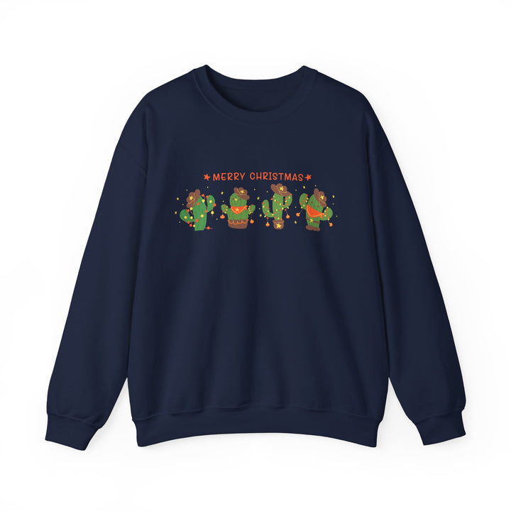 Merry Christmas Cactus - Unisex Heavy Blend™ Crewneck Sweatshirt