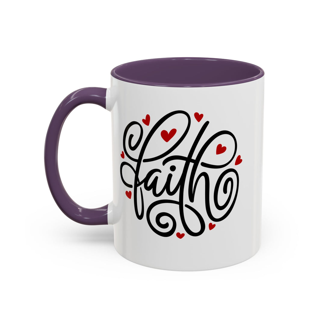 Faith Hearts - Accent Coffee Mug (11, 15oz)
