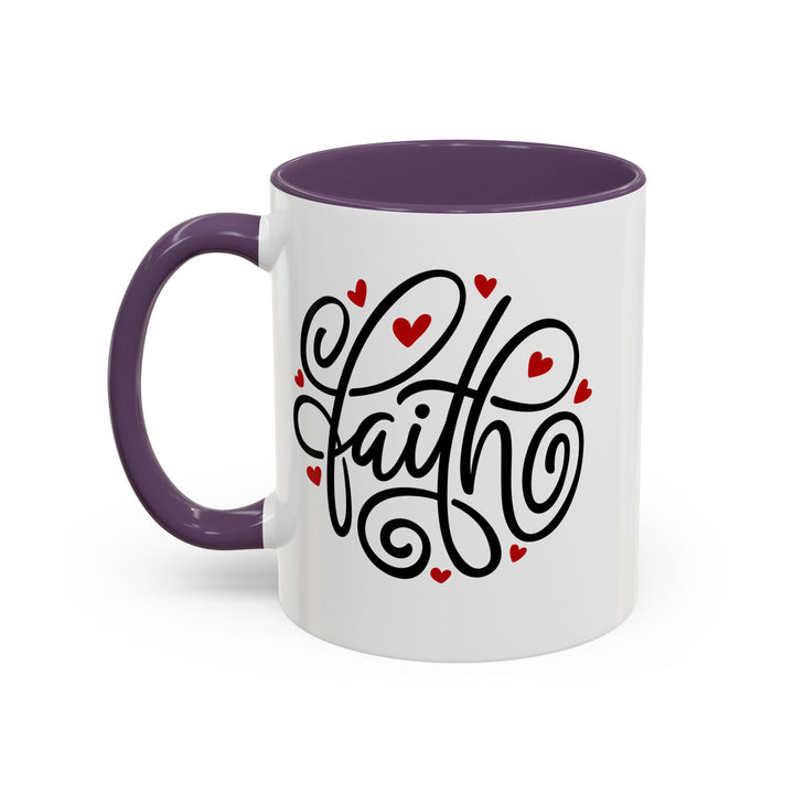 Faith Hearts - Accent Coffee Mug (11, 15oz)