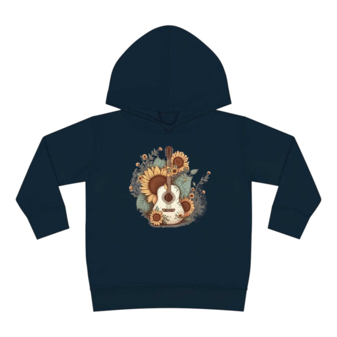 Sunflower Guitar - Toddler Pullover Fleece Hoodie