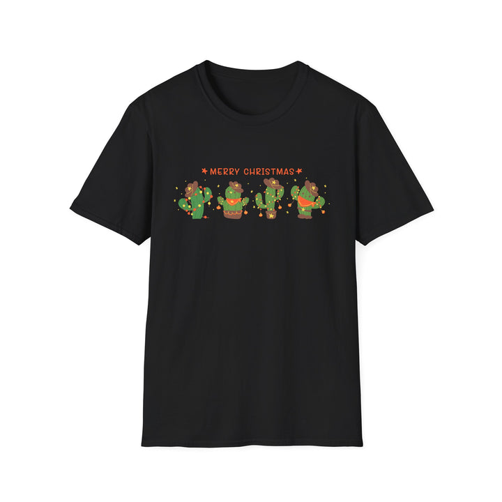 Merry Christmas Cactus - Unisex Softstyle T-Shirt