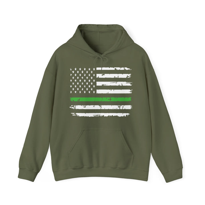 Green Line Flag - Unisex Heavy Blend™ Hooded Sweatshirt