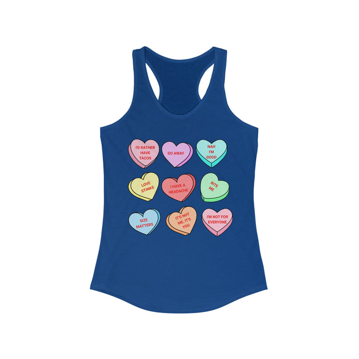 Conversation Hearts - Women's Ideal Racerback Tank