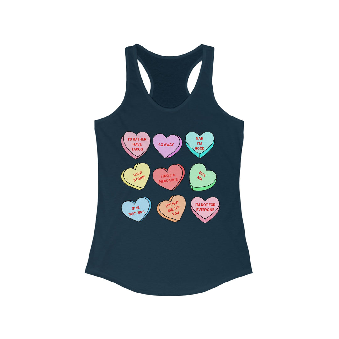 Conversation Hearts - Women's Ideal Racerback Tank