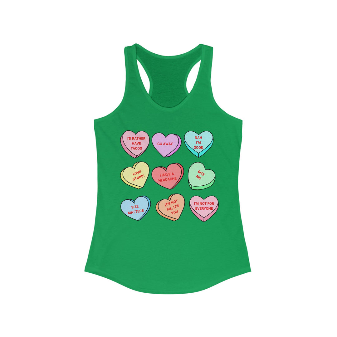 Conversation Hearts - Women's Ideal Racerback Tank