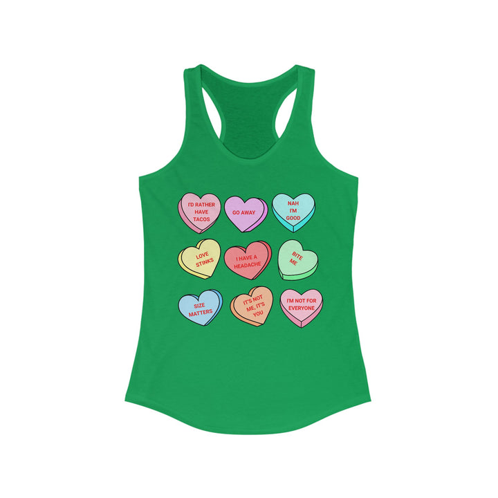 Conversation Hearts - Women's Ideal Racerback Tank