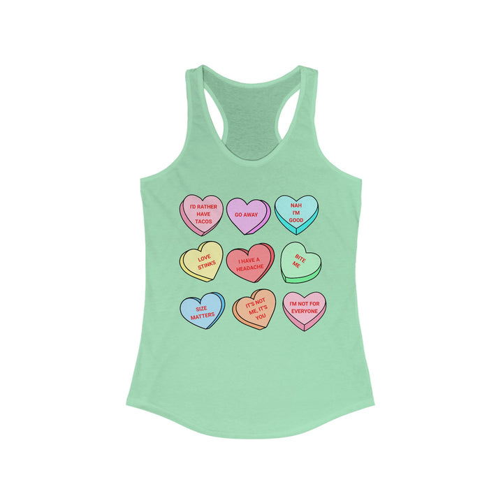 Conversation Hearts - Women's Ideal Racerback Tank