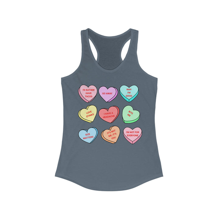 Conversation Hearts - Women's Ideal Racerback Tank
