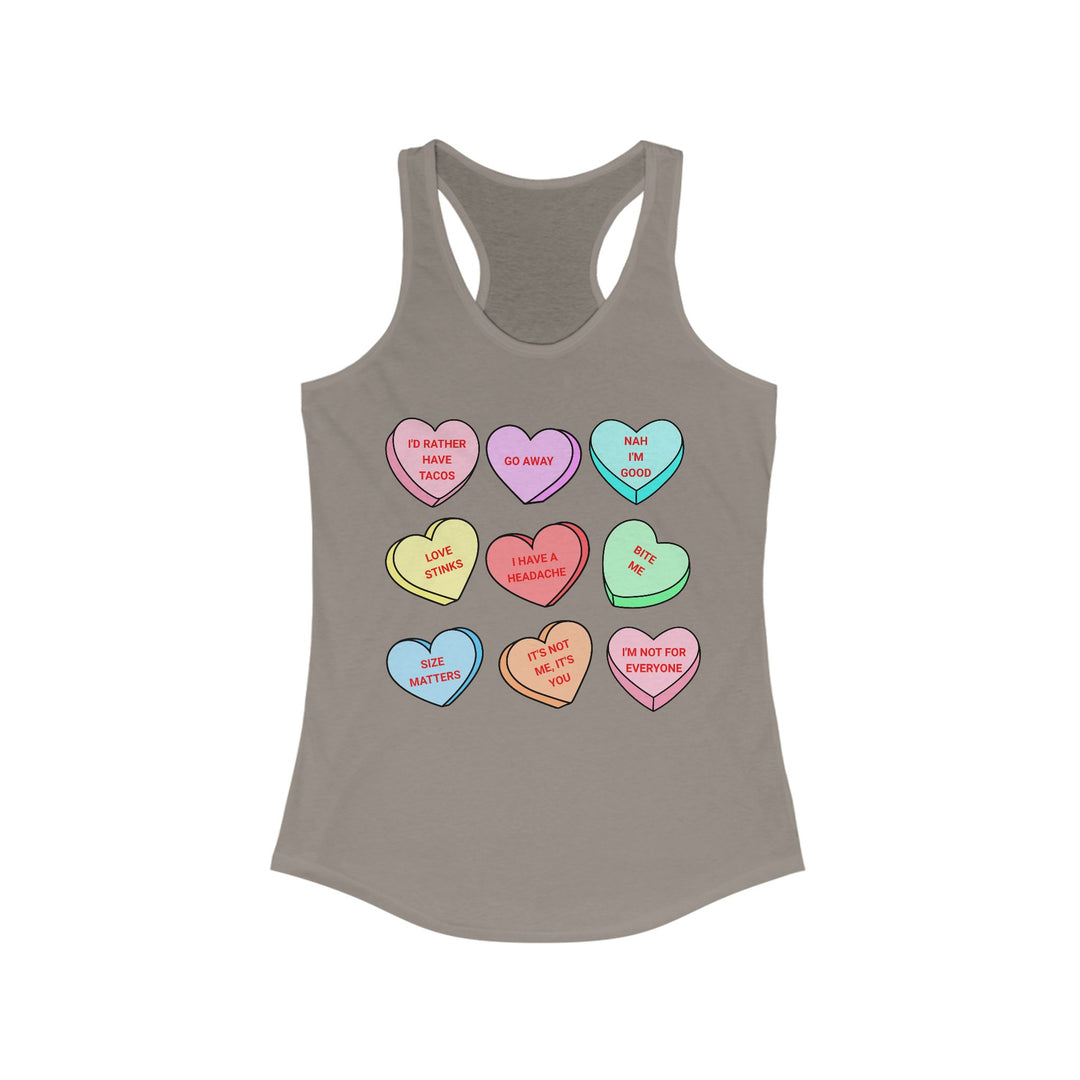 Conversation Hearts - Women's Ideal Racerback Tank