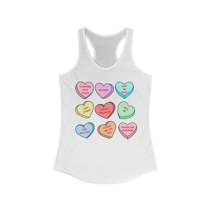 Conversation Hearts - Women's Ideal Racerback Tank