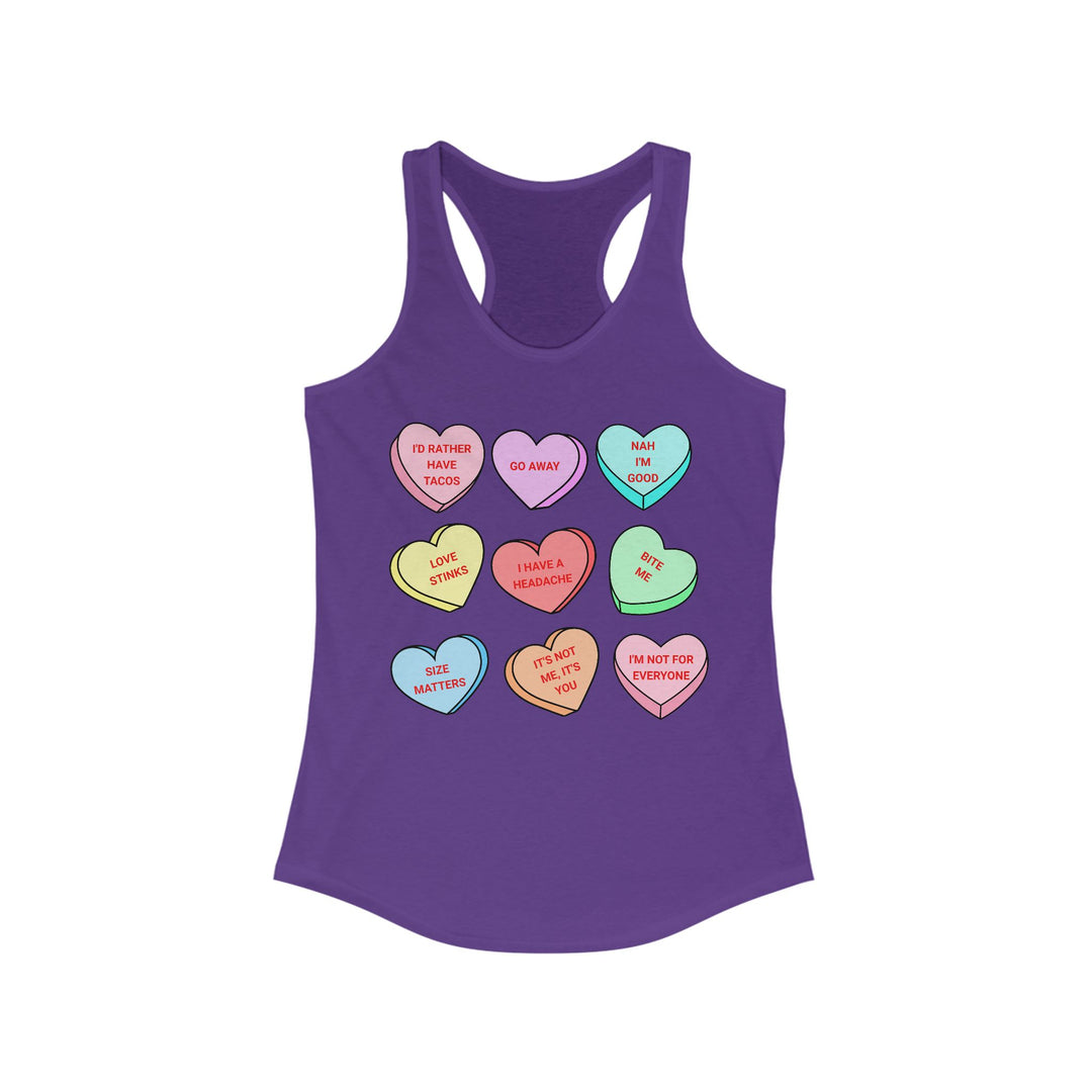 Conversation Hearts - Women's Ideal Racerback Tank