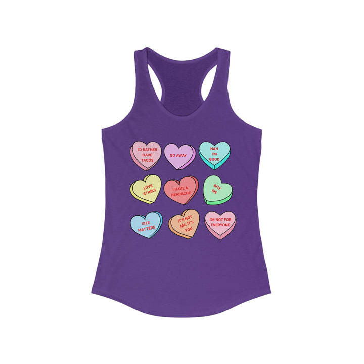 Conversation Hearts - Women's Ideal Racerback Tank