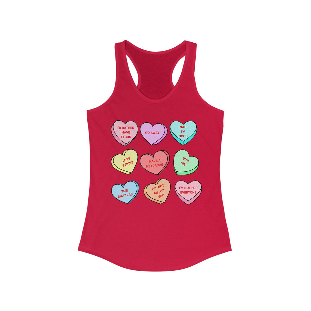Conversation Hearts - Women's Ideal Racerback Tank