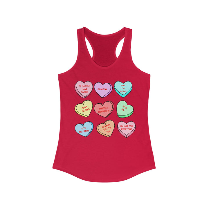 Conversation Hearts - Women's Ideal Racerback Tank