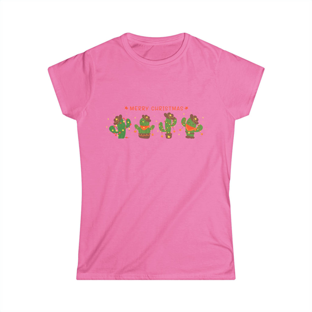 Merry Christmas Cactus - Women's Softstyle Tee