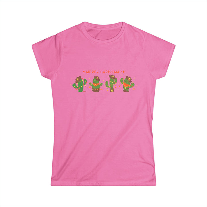 Merry Christmas Cactus - Women's Softstyle Tee