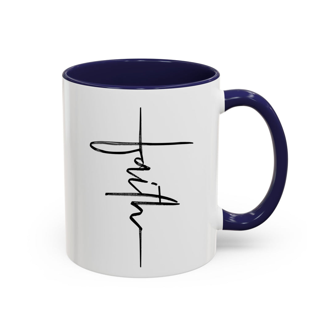 Faith Cross - Accent Coffee Mug (11, 15oz)