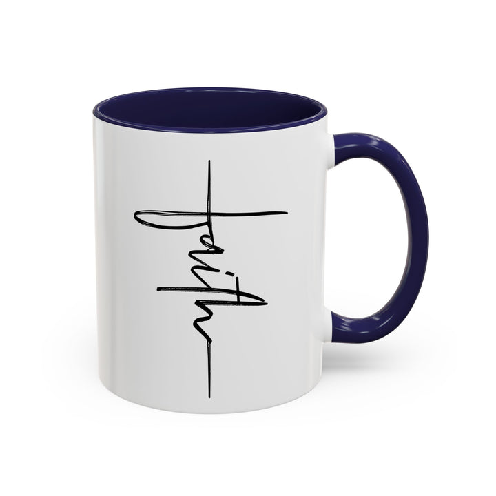 Faith Cross - Accent Coffee Mug (11, 15oz)