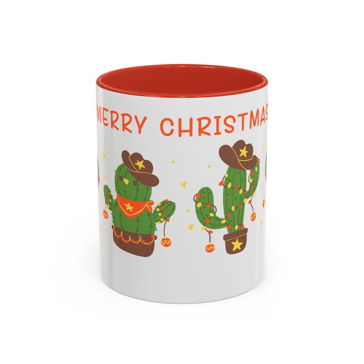 Merry Christmas Cactus -  Accent Coffee Mug (11, 15oz)
