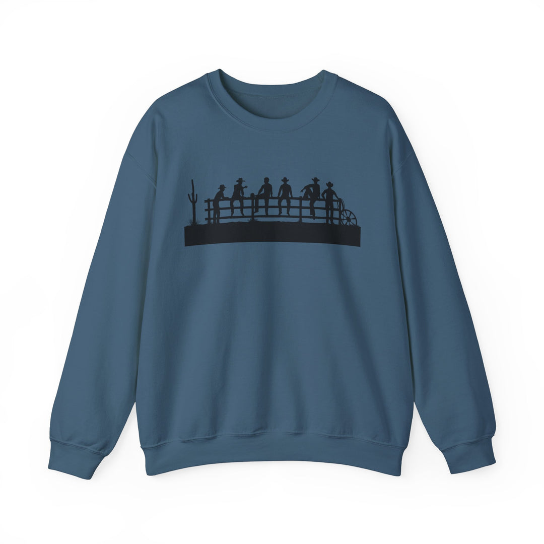 Cowboys On Fence Silhouette - Unisex Heavy Blend™ Crewneck Sweatshirt