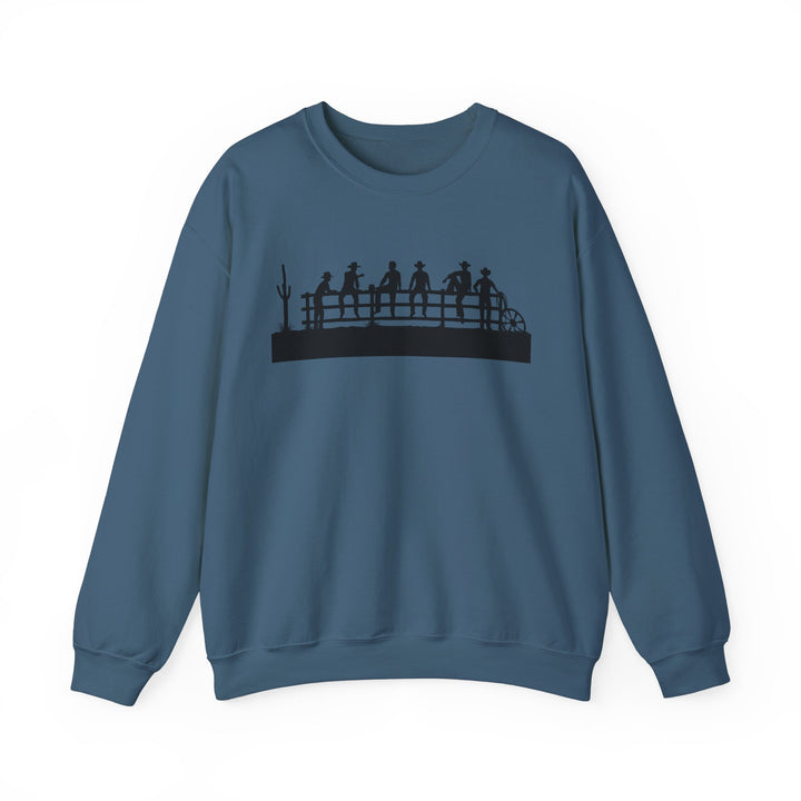 Cowboys On Fence Silhouette - Unisex Heavy Blend™ Crewneck Sweatshirt