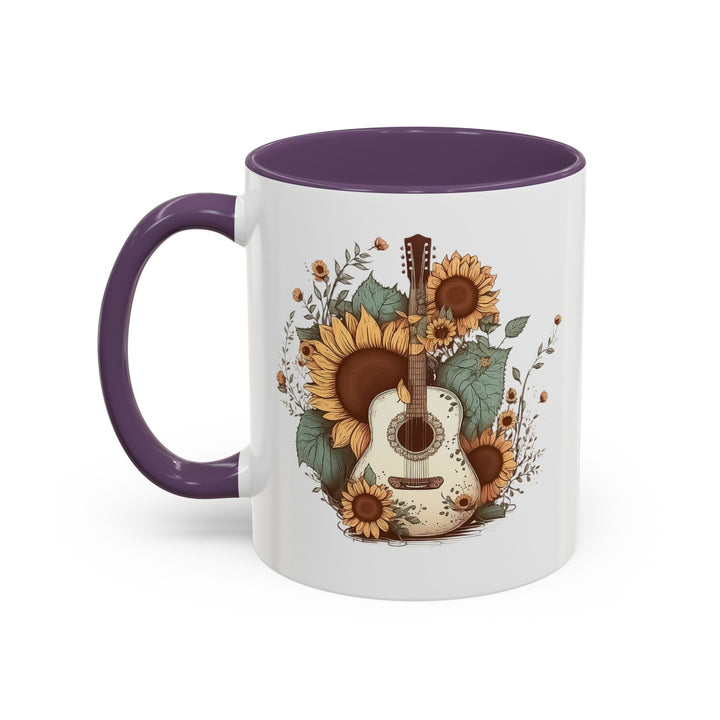 Sunflower Guitar - Accent Coffee Mug (11, 15oz)