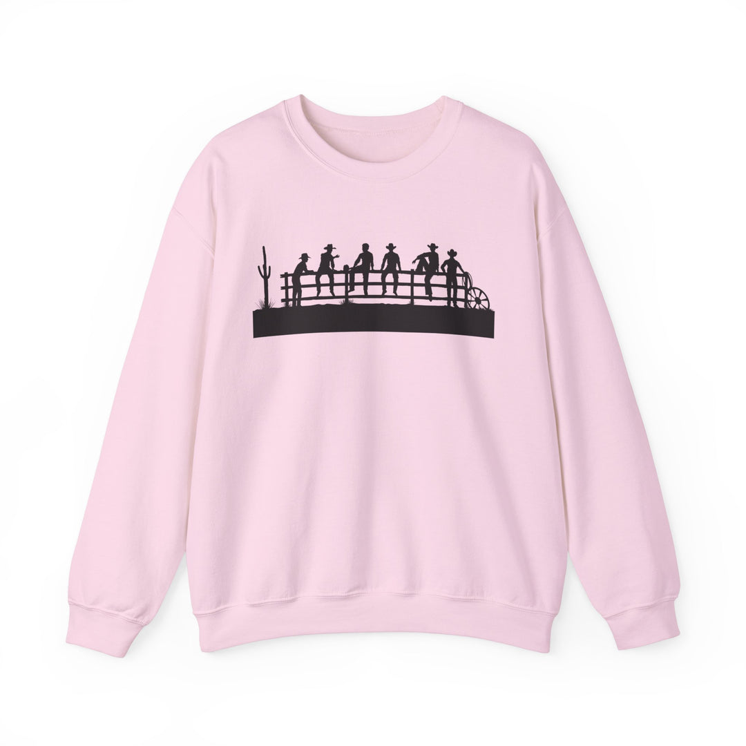 Cowboys On Fence Silhouette - Unisex Heavy Blend™ Crewneck Sweatshirt