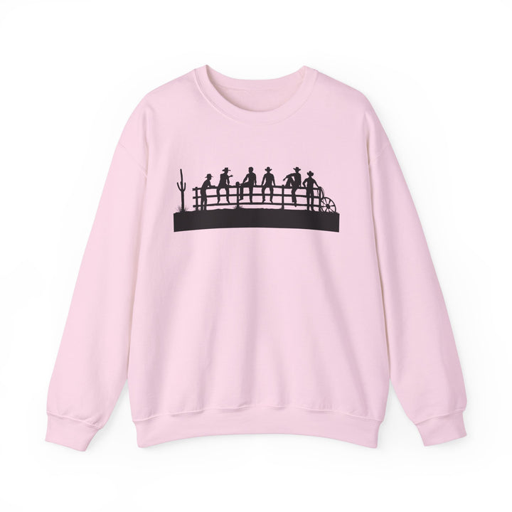 Cowboys On Fence Silhouette - Unisex Heavy Blend™ Crewneck Sweatshirt