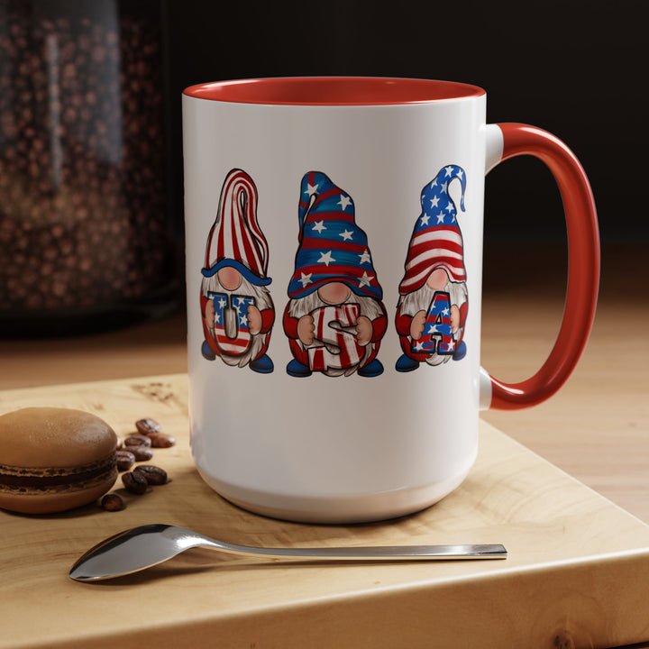 4th Of July Gnomes - Accent Coffee Mug (11, 15oz)