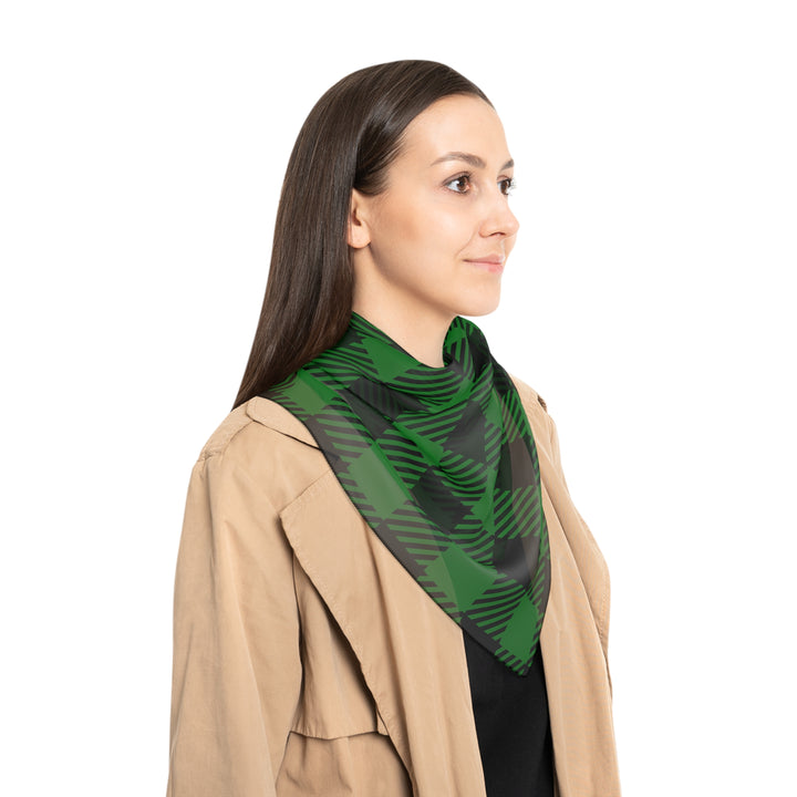 Green Plaid - Poly Scarf