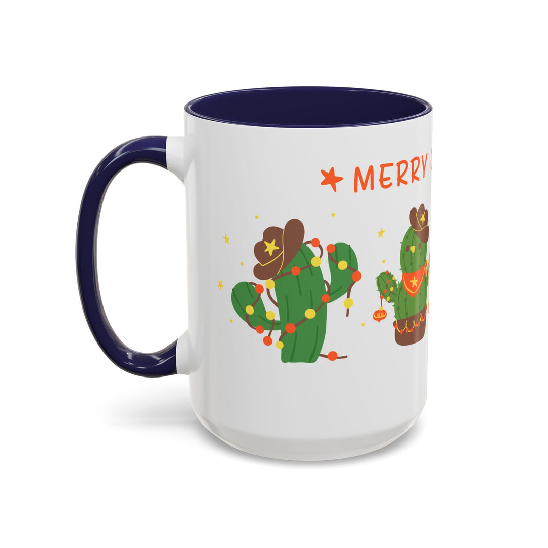 Merry Christmas Cactus -  Accent Coffee Mug (11, 15oz)