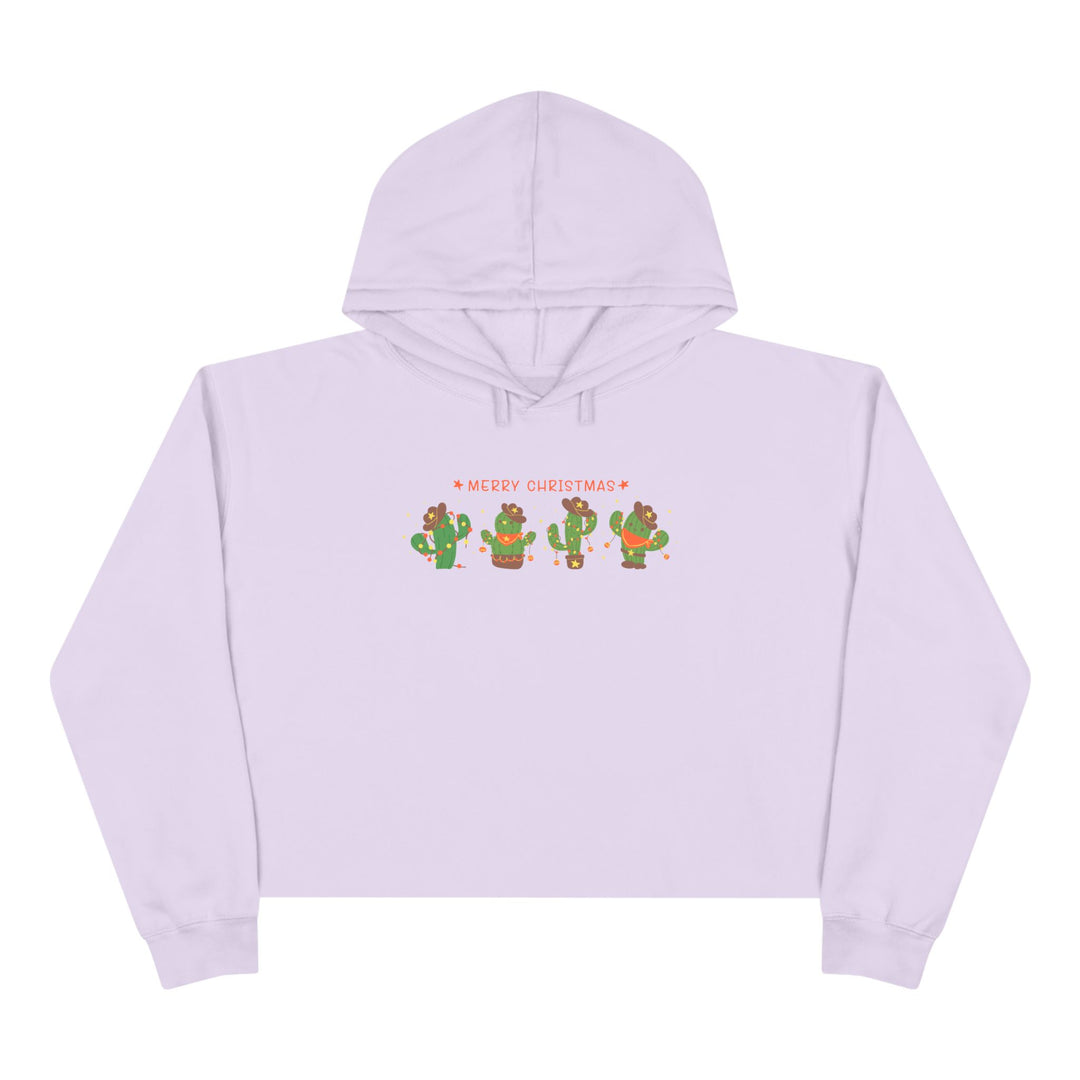 Merry Christmas Cactus - Crop Hoodie