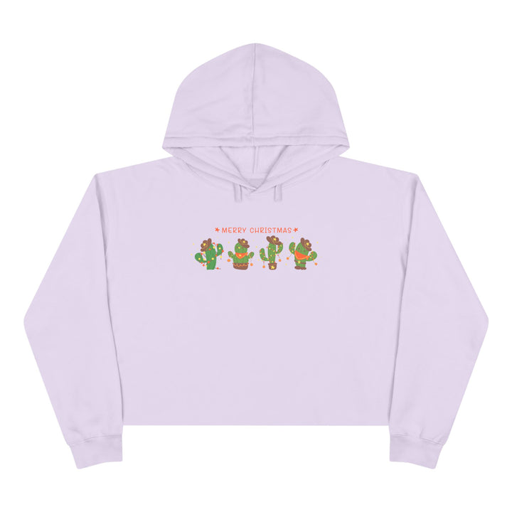 Merry Christmas Cactus - Crop Hoodie