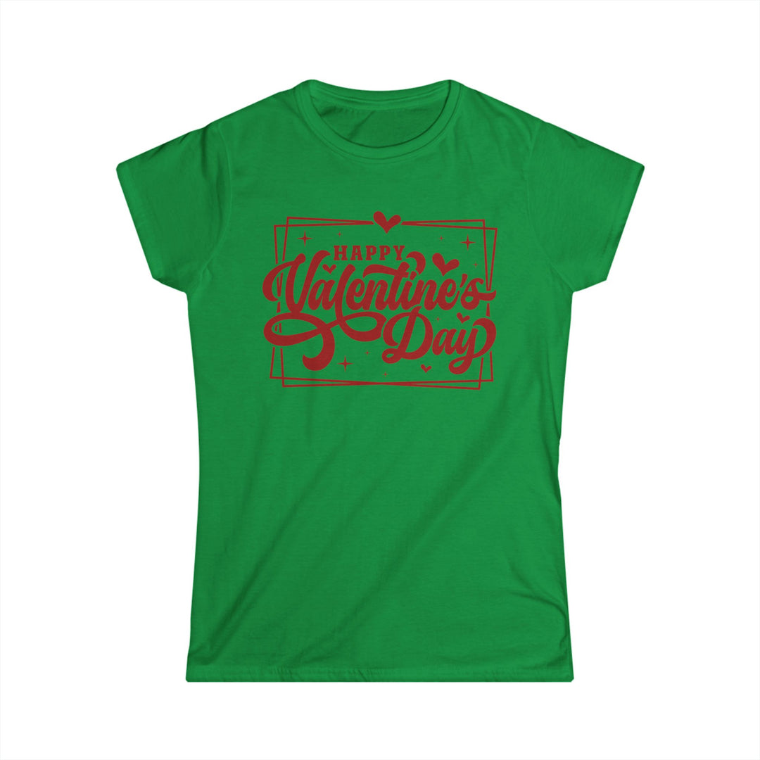 Happy Valentine's Day W/Hearts - Women's Softstyle Tee