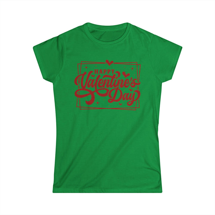 Happy Valentine's Day W/Hearts - Women's Softstyle Tee