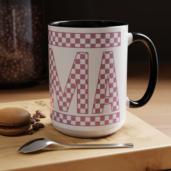 Pink Check Mama - Accent Coffee Mug (11, 15oz)
