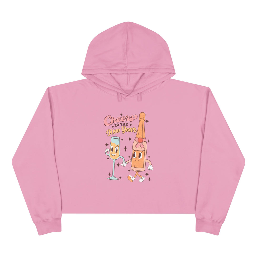Cheers To The New Year - Crop Hoodie
