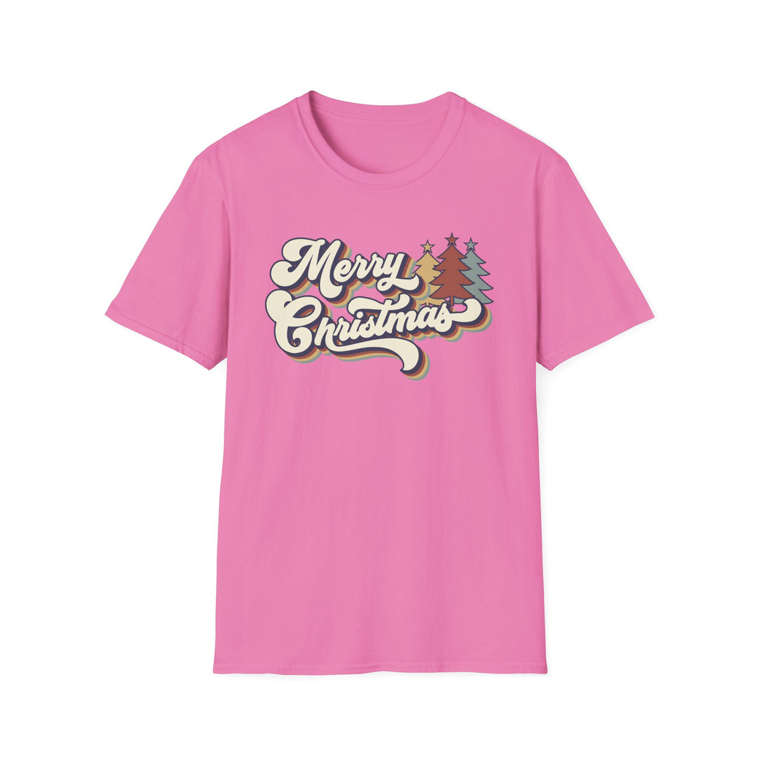 Retro Merry Christmas - Unisex Softstyle T-Shirt