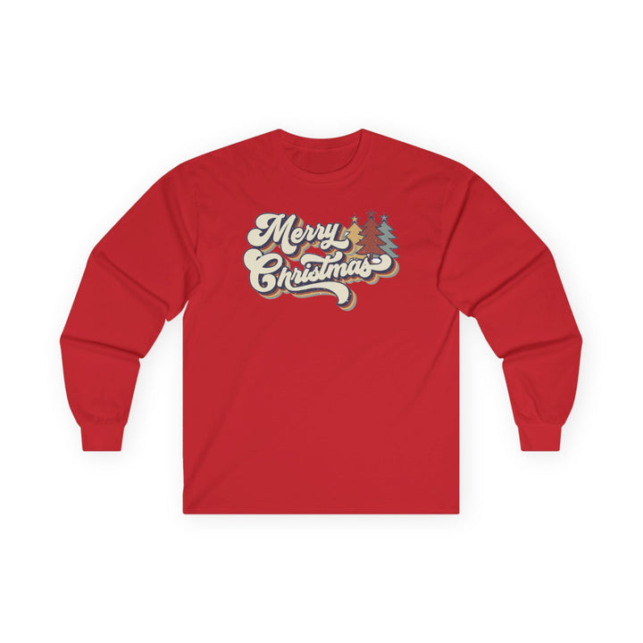 Retro Merry Christmas - Unisex Ultra Cotton Long Sleeve Tee