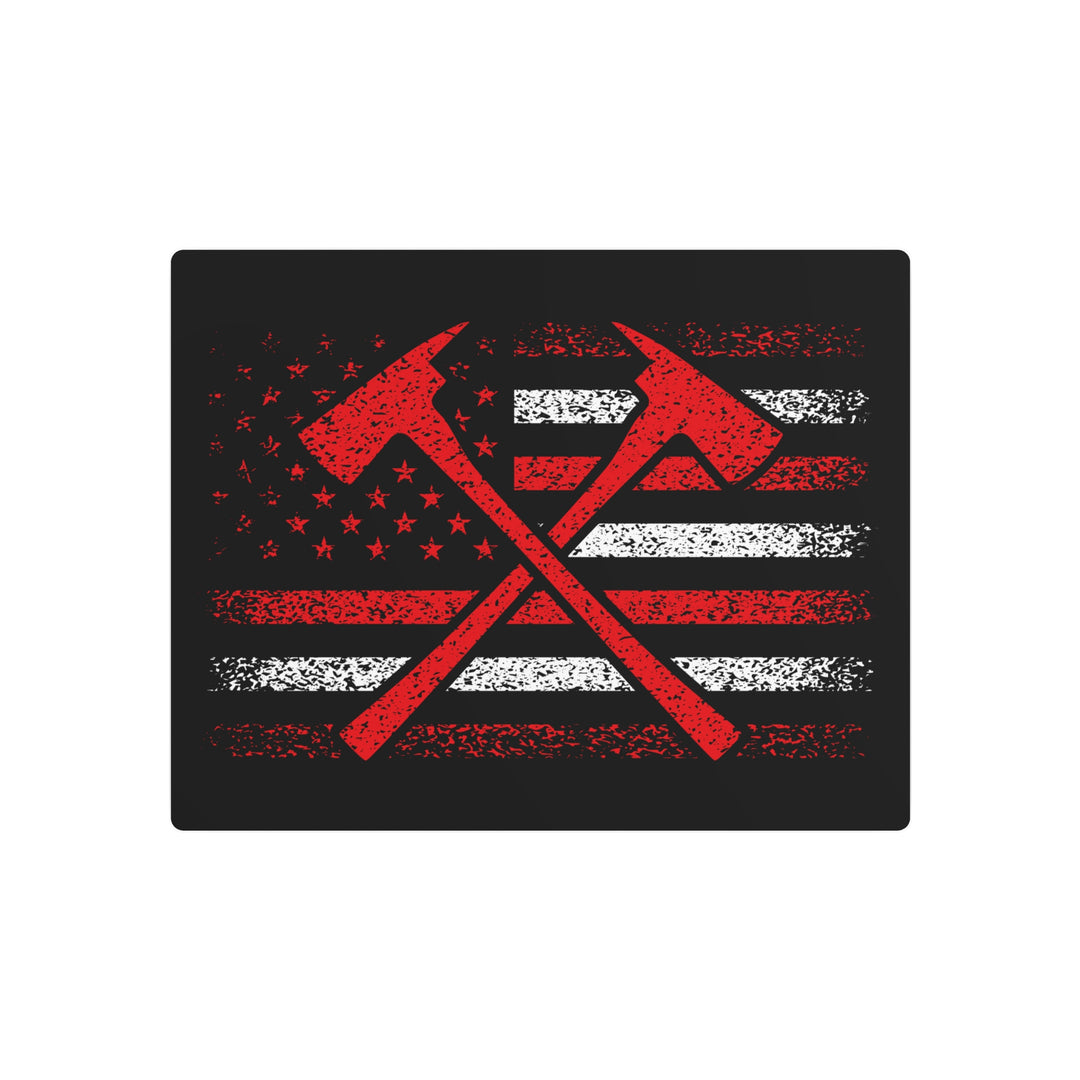 Firefighter American Flag - Metal Art Sign