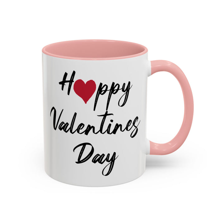Happy Valentines Day - Accent Coffee Mug (11, 15oz)