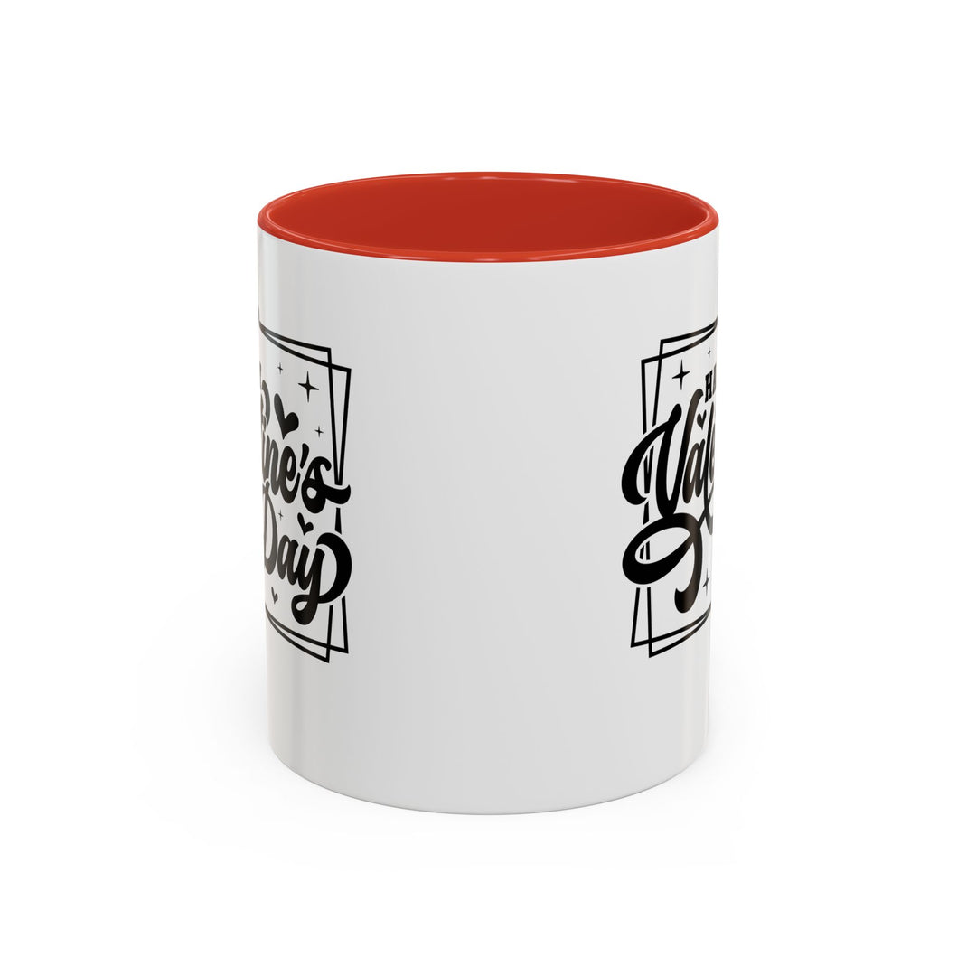 Happy Valentine's Day W/Hearts - Accent Coffee Mug (11, 15oz)
