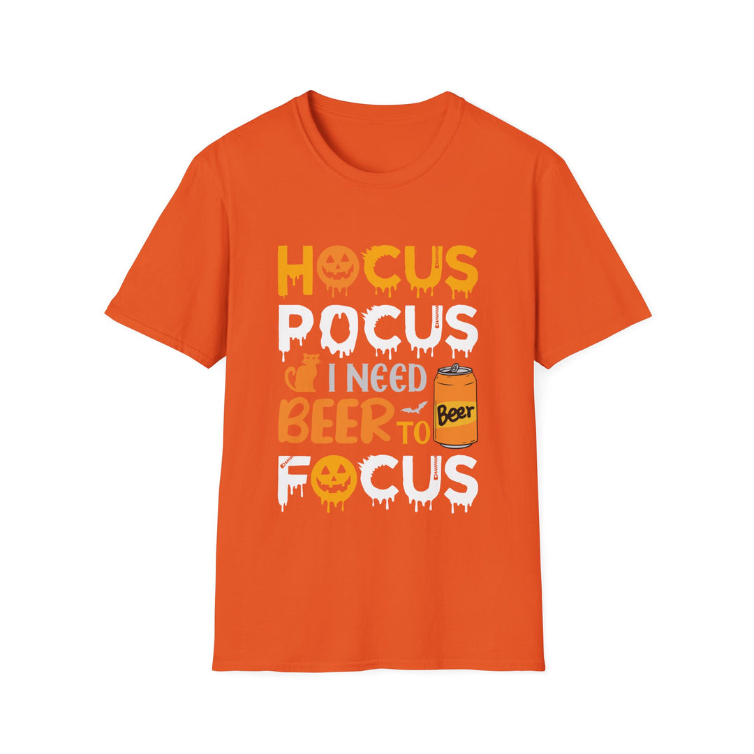 Hocus Pocus I Need A Beer To Focus - Unisex Softstyle T-Shirt