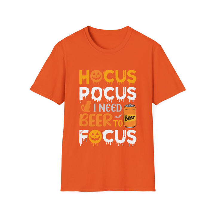 Hocus Pocus I Need A Beer To Focus - Unisex Softstyle T-Shirt